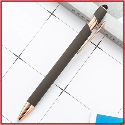 100 Pcs Light - Metal Capacitive Universal Touch Screen Stylus Ballpoint Pen Office Gifts Free Custom Logo Writing Stationery