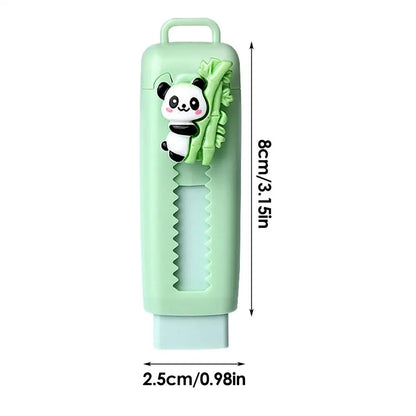 Push pull eraser Cartoon Panda  Sliding Retractable Pencil Erasers Cute Writing Painting Drawing Clean Tool for Kids