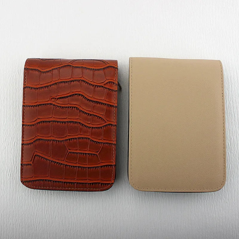 12 Slots Fountain Pen Retro Pen Pouch PU Leather Pencil Case for School Students Men Pencil Bag