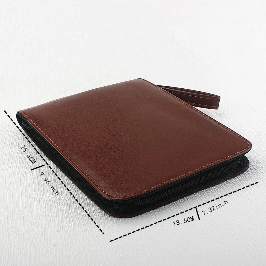 PU Leather Pen Storage Case for 10 24 36 48 Pens Waterproof Holder Organizer