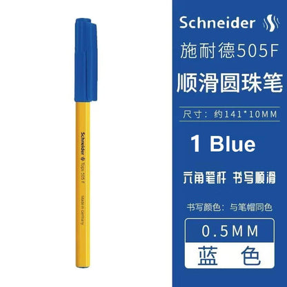 Schneider 505F Ballpoint Pen 6.5g Lightweight Rod Tricolor Fast-dry Non-stop Ink Business Signatory Pens Study Office Stationery