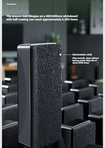 Deli whiteboard eraser magnetic absorbable plastic tape magnetic velvet cloth board eraser blackboard eraser office supplies