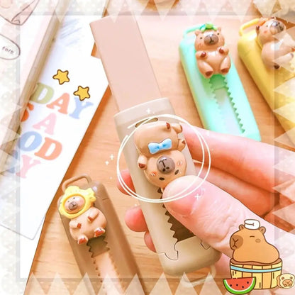Kawaii Stationery Aesthetic stationery Office supplies school items Gift for kids Eraser Cute Capybara Eraser funny Rubber