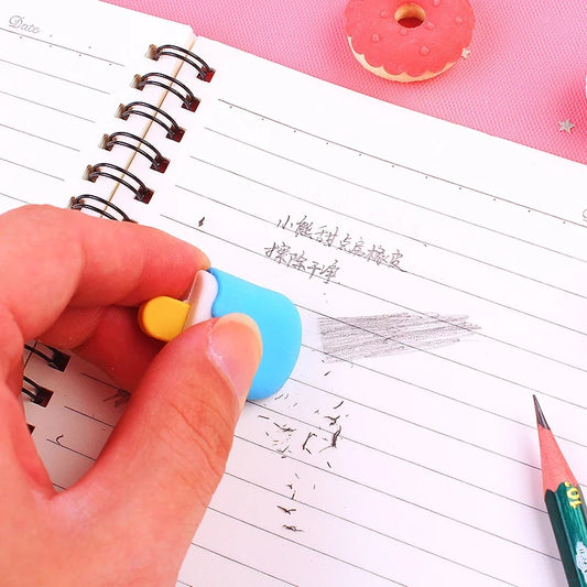 4 Pieces Per Set Cute Donut Dessert Eraser Simulation Dessert Shape ThreeDimensional Detachable Student Learning Stationery