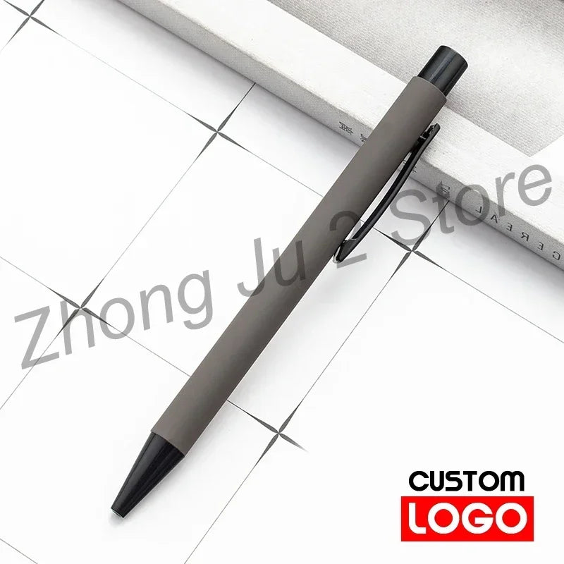 50pcs Metal Gift Advertising Pen Custom LOGO Student Stationery Office Ballpoint Pen Lettering Name Promotional Pen Wholesale
