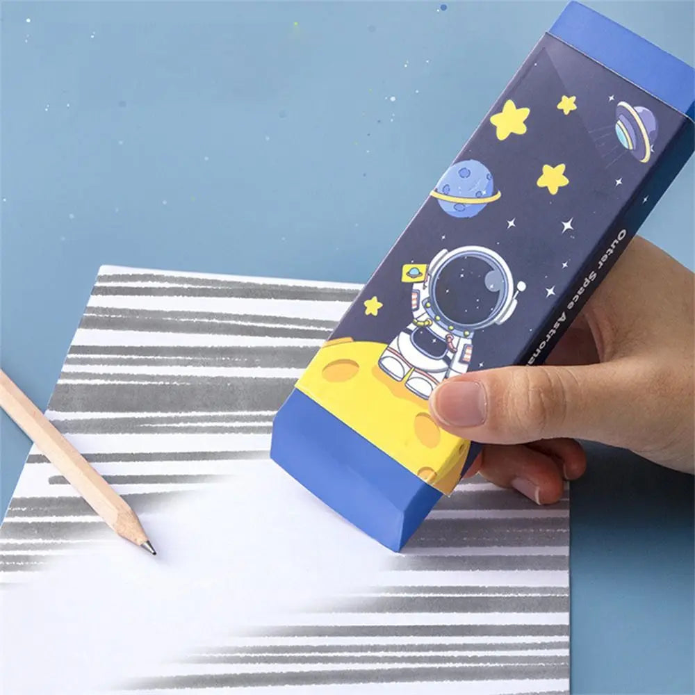 Cartoon Huge Eraser Super Large Block Pencil Eraser Without Leaving Marks Astronauts/Dinosaur Student Art Painting Rubber Eraser