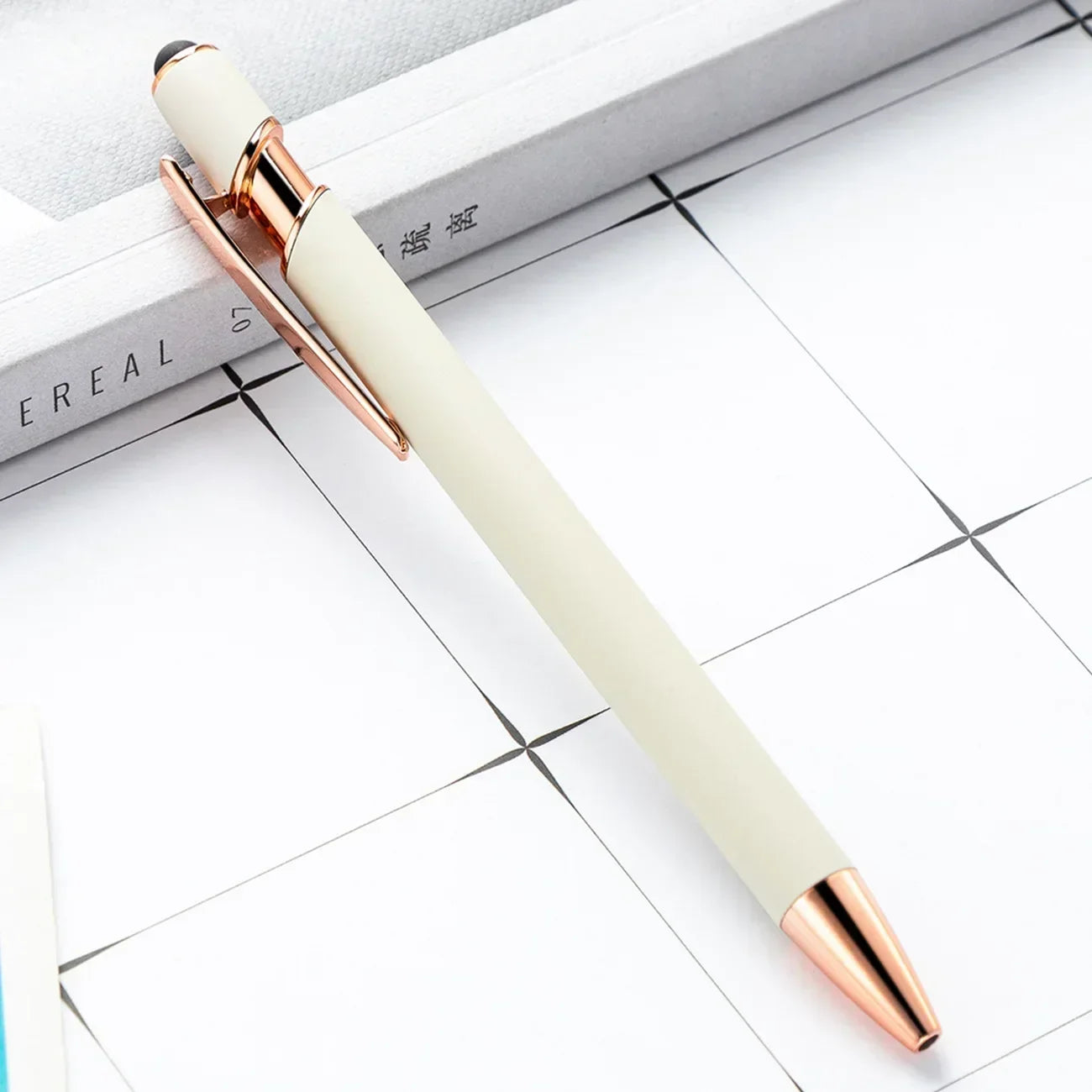 50pcs Light Metal Ballpoint Pen Touch Screen Pen Office School Advertising Pen Custom Logo Text Engraving Laser Engraving