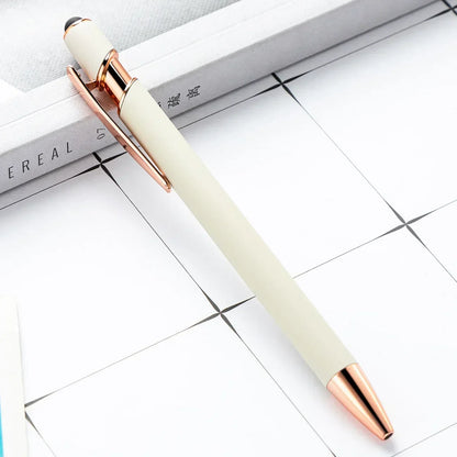 50pcs Light Metal Ballpoint Pen Touch Screen Pen Office School Advertising Pen Custom Logo Text Engraving Laser Engraving