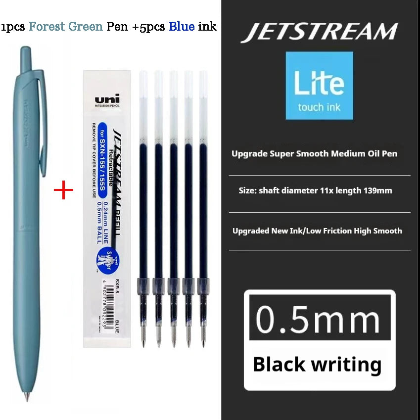 New Uni Jetstream Ballpoint Pen Lite Touch Ink Anti-slip Ultra Smooth Quiet Writing Gel Pens Limited Quality Japanese Stationery