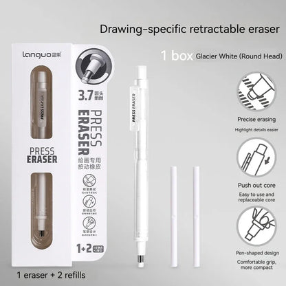 Push-Type Pencil Eraser For Manga Design Drawing Highlight Modeling Writing Painting Press Erasers Kids School Stationery Gifts