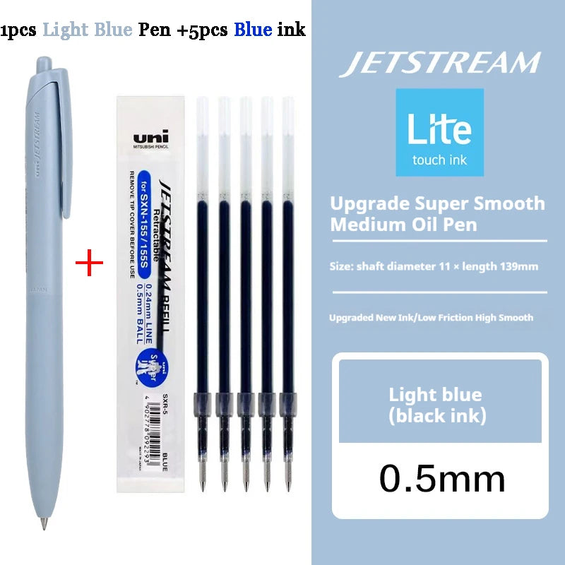 New Uni Jetstream Ballpoint Pen Lite Touch Ink Anti-slip Ultra Smooth Quiet Writing Gel Pens Limited Quality Japanese Stationery