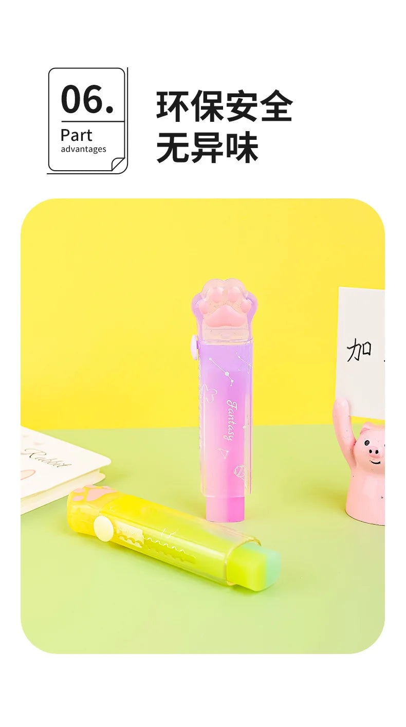Kawaii Eraser Portable Eraser Clean Without Crumbs Cat Kawaii Stationery Kids School Supplies