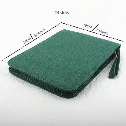 48 /24/10 Slots Zipper Pen Case Jinhao 10 Retractable Press Fountain Pen Pencil Pouch Bag Canvas Case