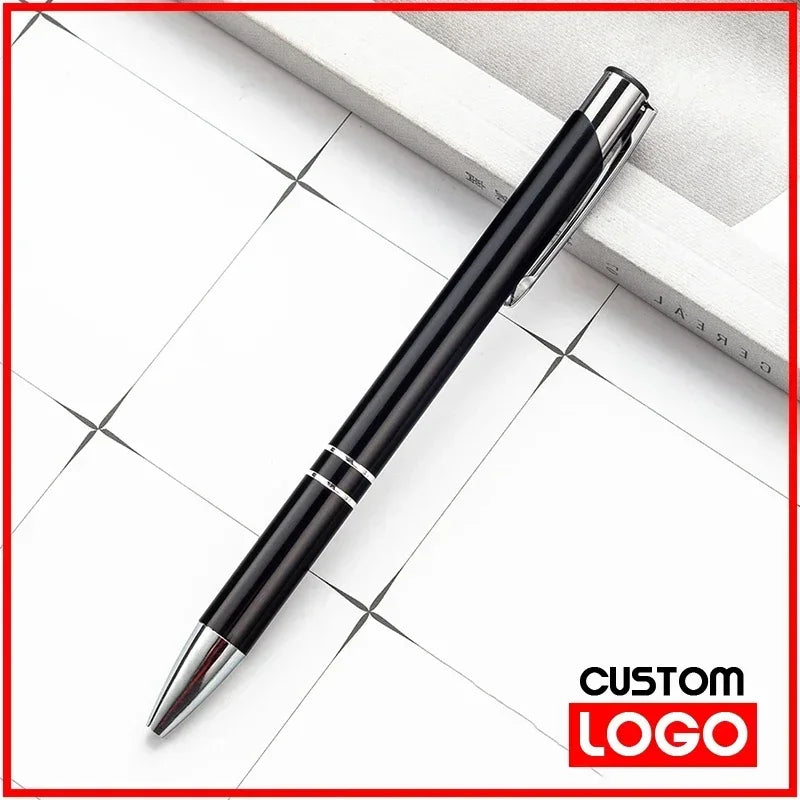 50pcs/lot Hot Sell Custom Ballpoint Pen Metal Pen Support Custom Logo Advertising Wholesale Personalized Pen Advertising Gift
