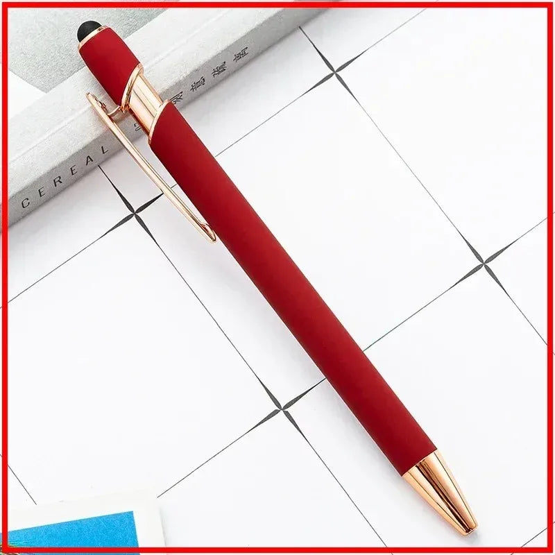 50 Pcs Metal Business Ballpoint Universal Drawing Touch Screen Stylus Pen Custom Logo School Office Supplies Free Engraved Name