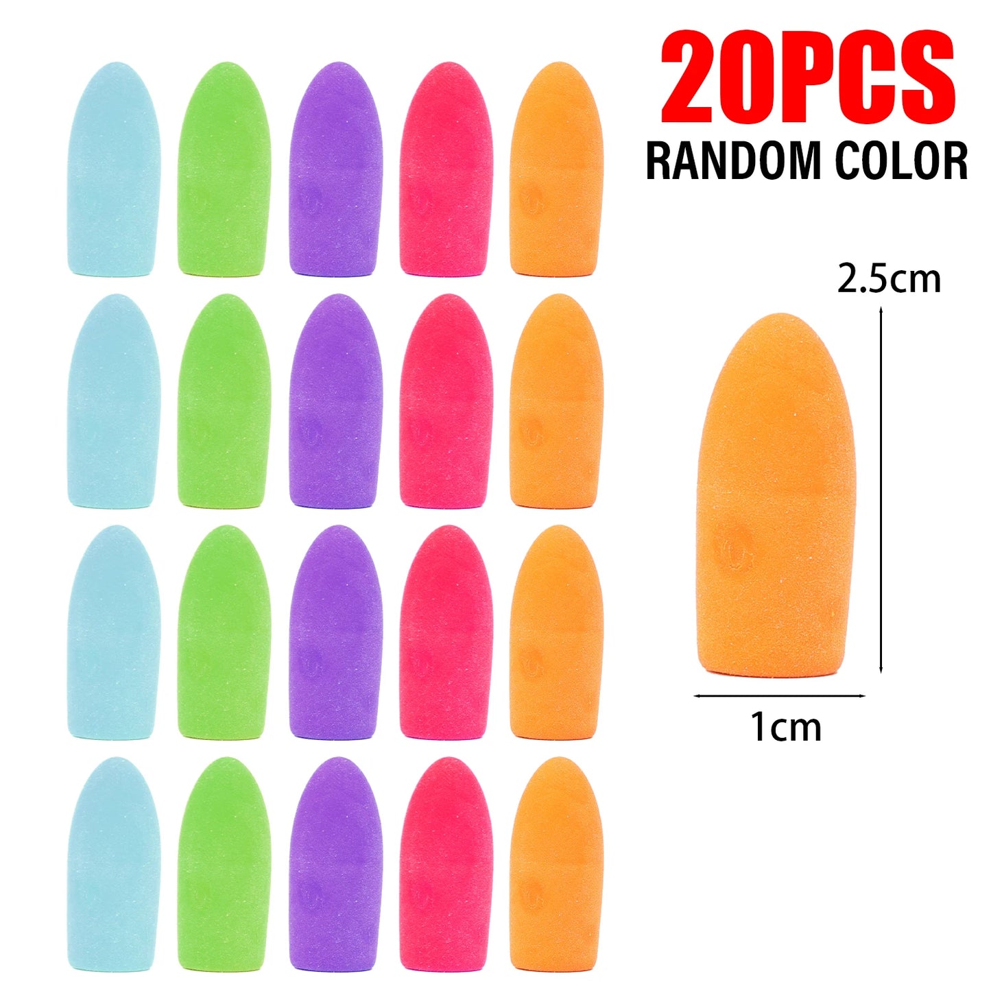 40/20/1PCS Pencil Eraser Toppers Cartoon Color Pen Top Cap Erasers for Kids Classroom Stationery Mini Pens Head Protector Cover