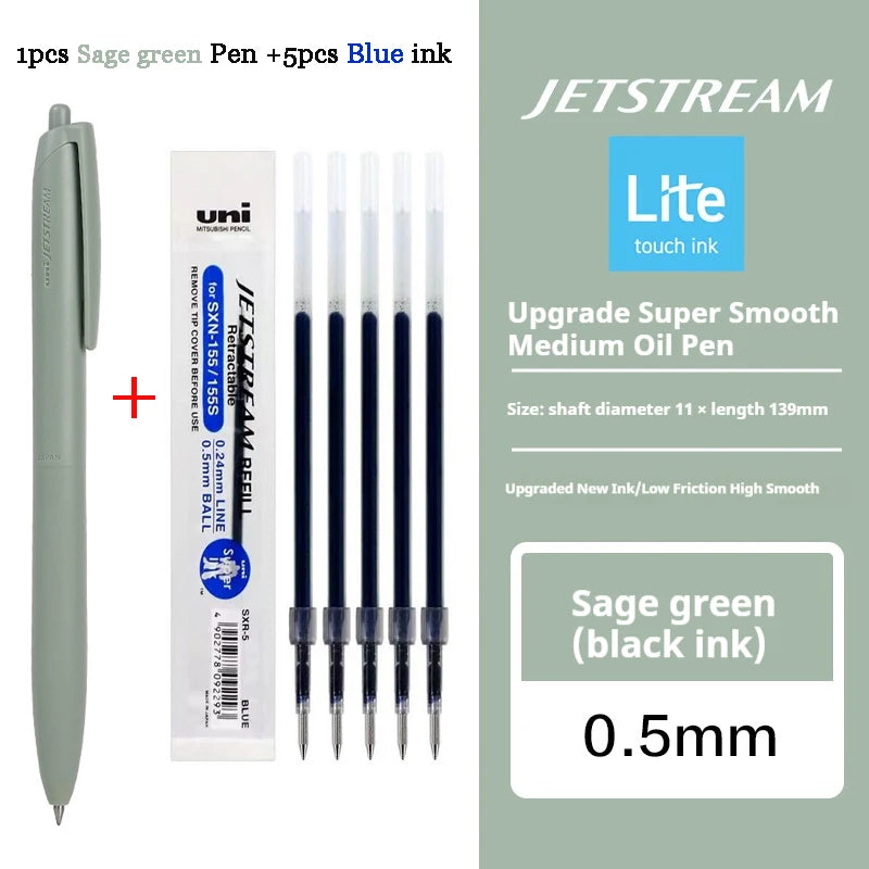 New Uni Jetstream Ballpoint Pen Lite Touch Ink Anti-slip Ultra Smooth Quiet Writing Gel Pens Limited Quality Japanese Stationery