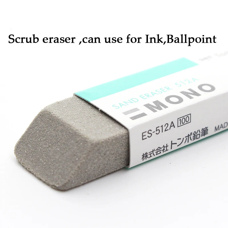 Tombow Mono Eraser for Ink Gel Ballpoint Pen Sand Eraser Kneaded Scrub Rubber Eraser Corretivo Escolar Stationery ES-510A/512A