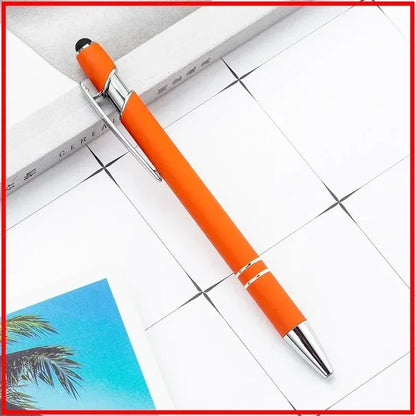 50 Pcs Metal Business Ballpoint Universal Drawing Touch Screen Stylus Pen Custom Logo School Office Supplies Free Engraved Name