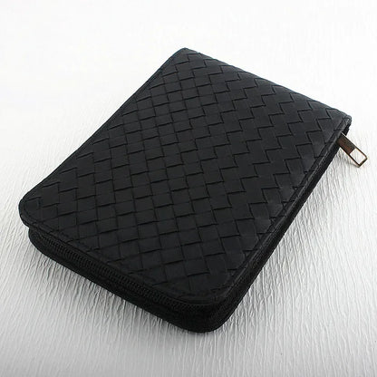 12 Slots Fountain Pen Retro Pen Pouch PU Leather Pencil Case for School Students Men Pencil Bag