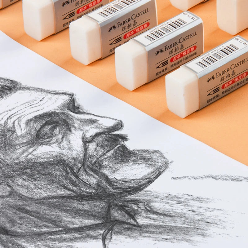 Faber Castell Pencil Eraser Strong Wipe Super Clean Dust Free Rubber for Drawing/Sketch Painting Erasers Art Stationery Supplies