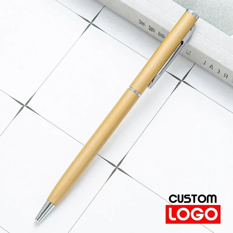 50 Pcs Metal Ballpoint Pen Rose Gold Pen Custom Logo School&office Supplies Stationery Business Gift Lettering Engraved Name