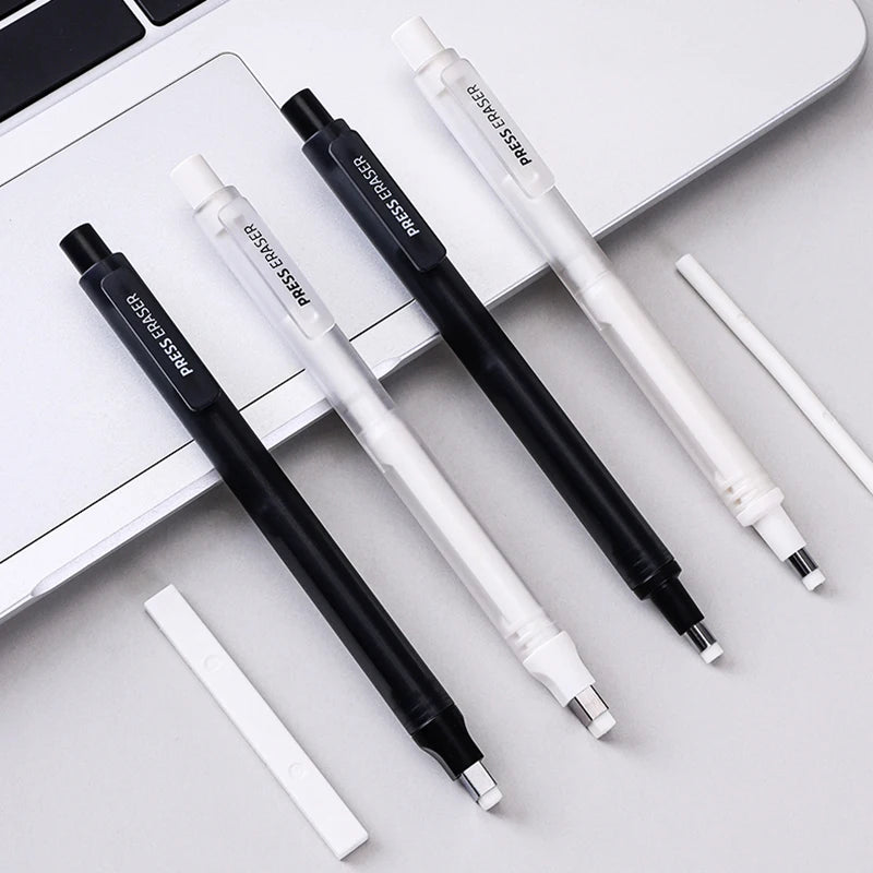 Languo Eraser Retractable Automatic Pencil Rubber High Precision Pencil Eraser Correction Highlight Rubber Tools Art Supplies