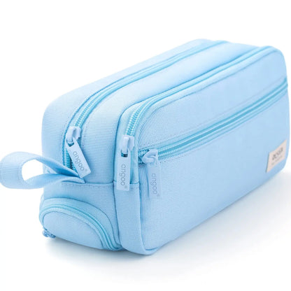 Large-Capacity Zippered Pencil Case Portable Multi-Compartment Pencil Pouch Waterproof and Durable Stationery Storage