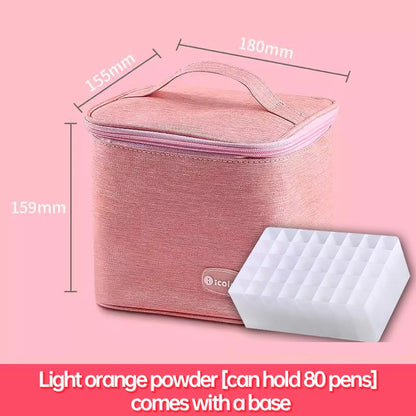 Icolour Zipper Marker Pen Case Larger Capacity Art Markers Canvas Storage Bag 36/48/60/80/168/240pcs Portable Marker Pen Holder