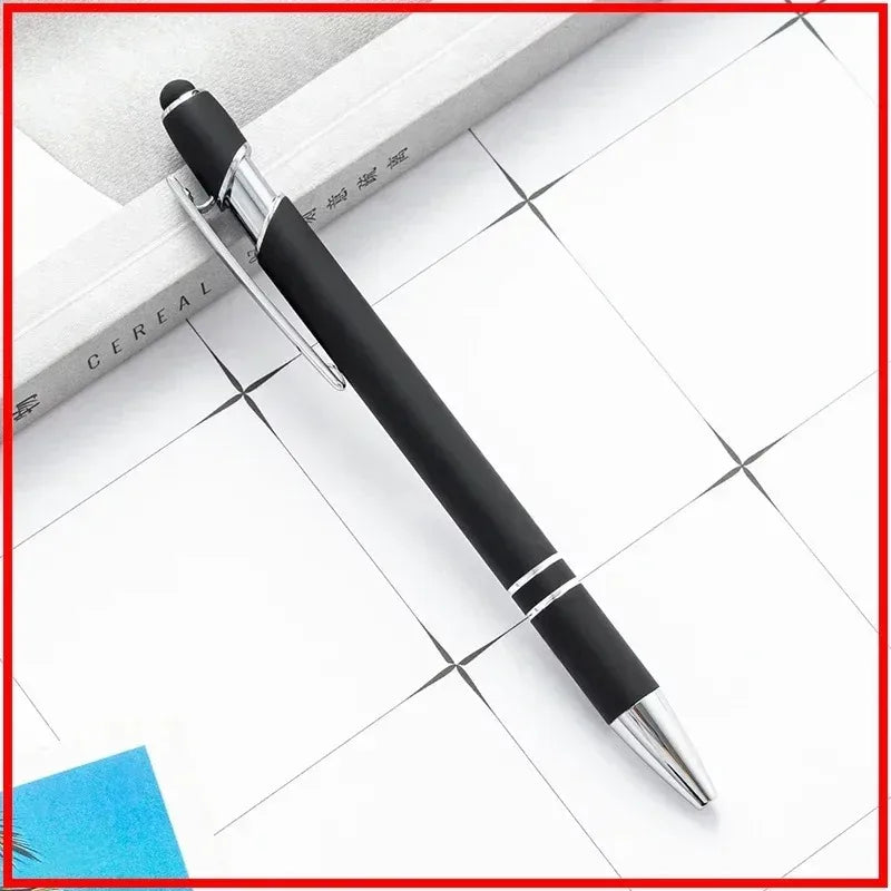 50 Pcs Metal Business Ballpoint Universal Drawing Touch Screen Stylus Pen Custom Logo School Office Supplies Free Engraved Name