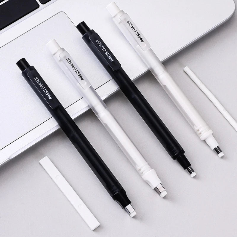 Push-Type Pencil Eraser For Manga Design Drawing Highlight Modeling Writing Painting Press Erasers Kids School Stationery Gifts