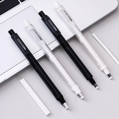 Push-Type Pencil Eraser For Manga Design Drawing Highlight Modeling Writing Painting Press Erasers Kids School Stationery Gifts