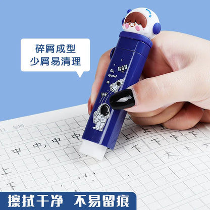 Creative Push-pull Cartoon Cute Eraser Can Replace The Core Telescopic Student Pencil Eraser Children's School Supplies Gifts