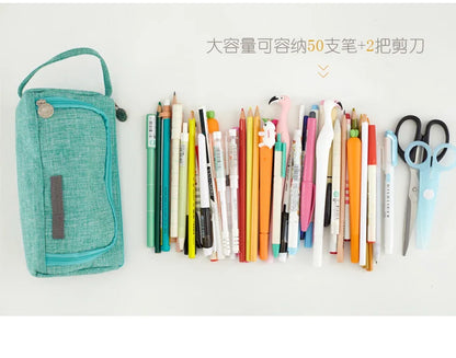 Colored Cute Pencil Case  Pencilcase School Pouch Kawaii Large Capacity Pencil Bag Pencils School Pen Box Stationery Papeleria