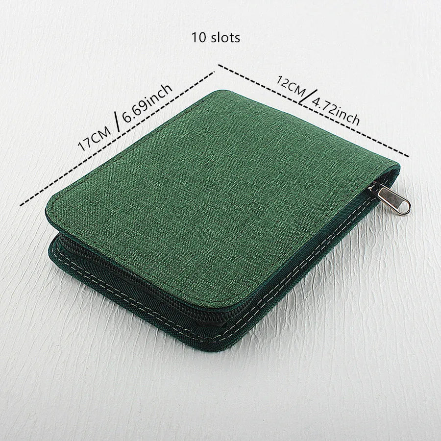 48 /24/10 Slots Zipper Pen Case Jinhao 10 Retractable Press Fountain Pen Pencil Pouch Bag Canvas Case