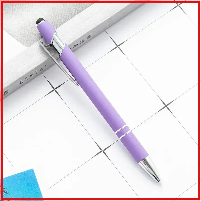 50 Pcs Metal Business Ballpoint Universal Drawing Touch Screen Stylus Pen Custom Logo School Office Supplies Free Engraved Name