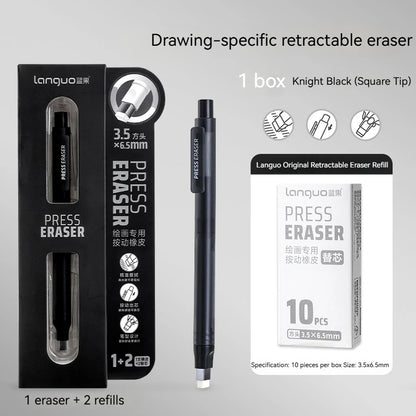 Push-Type Pencil Eraser For Manga Design Drawing Highlight Modeling Writing Painting Press Erasers Kids School Stationery Gifts