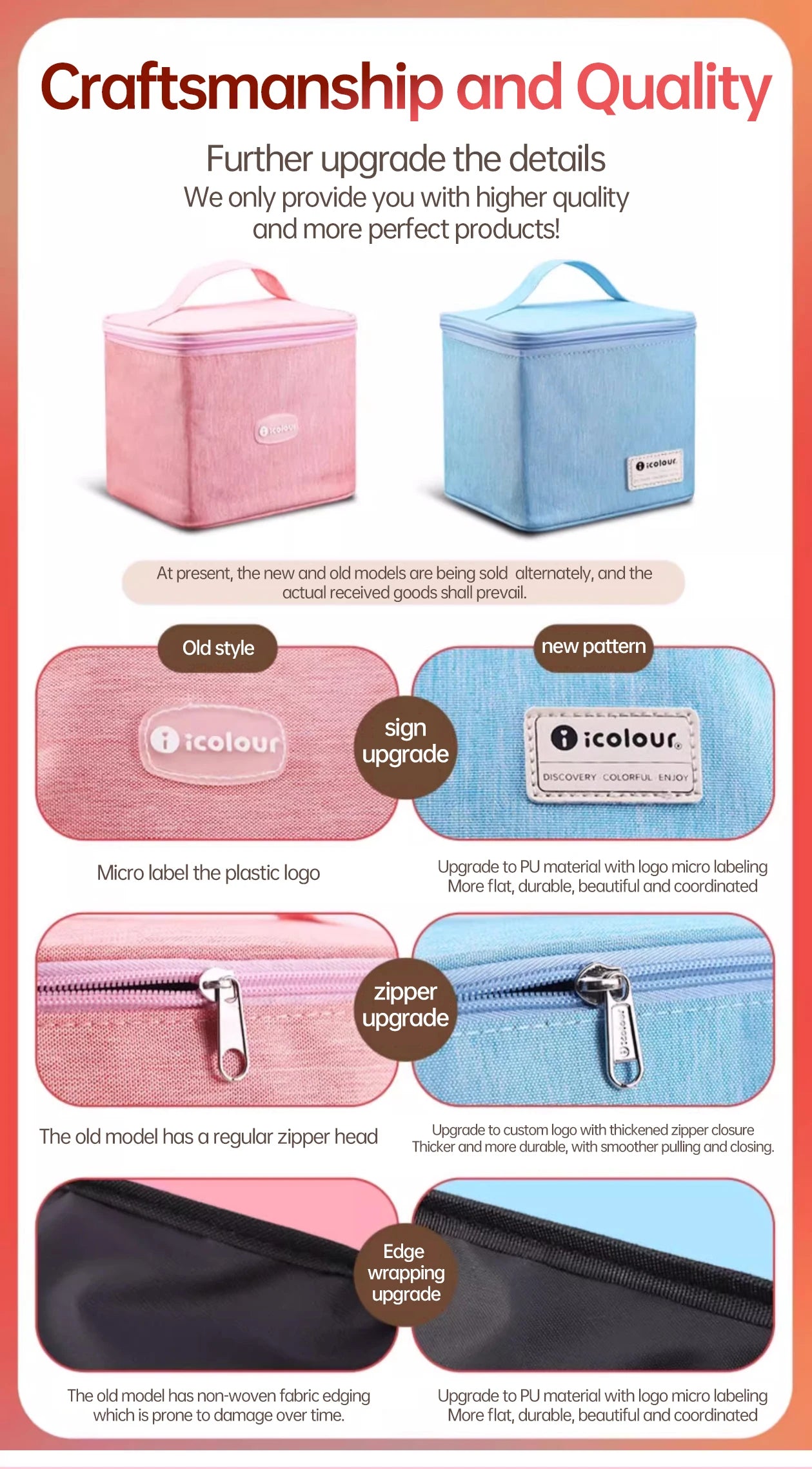 Icolour Zipper Marker Pen Case Larger Capacity Art Markers Canvas Storage Bag 36/48/60/80/168/240pcs Portable Marker Pen Holder