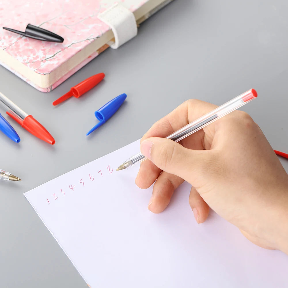 5/10 Pcs Black Red Blue Ballpoint Pen 1.0mm Ballpoint Pen Student Signing Pen Writing Pen Stationery School Office Accessories