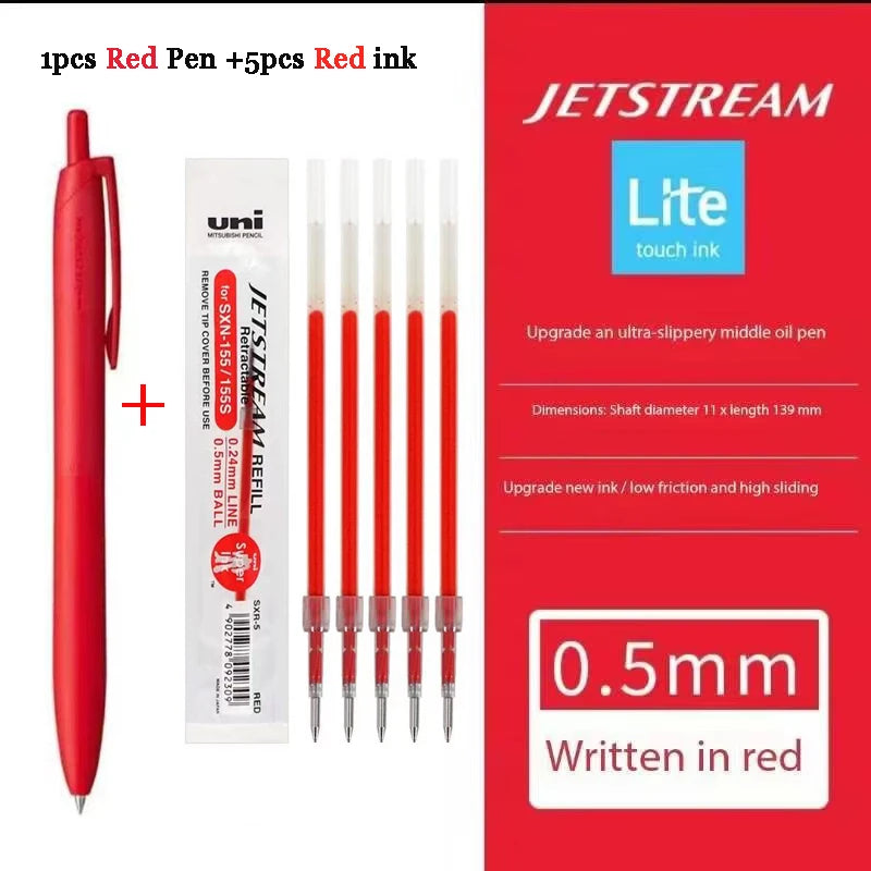 New Uni Jetstream Ballpoint Pen Lite Touch Ink Anti-slip Ultra Smooth Quiet Writing Gel Pens Limited Quality Japanese Stationery
