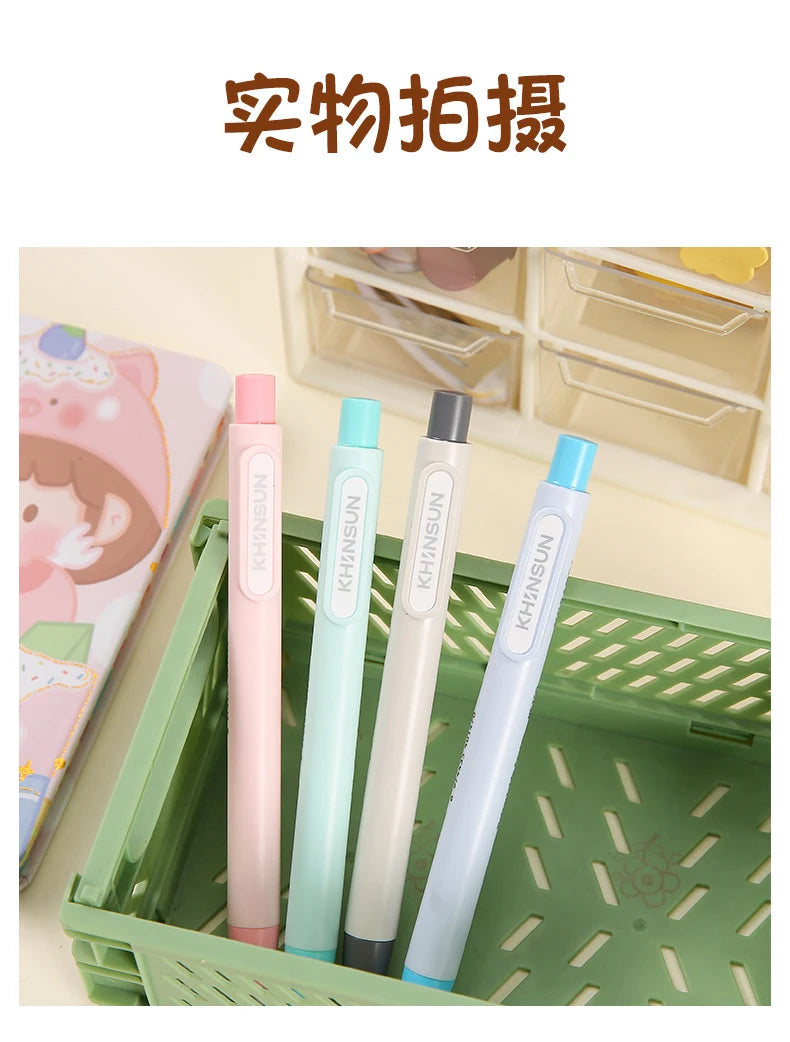 Press Retractable Pencil Eraser Correction Supplies Pen Style Pencil Rubber Writing School Supplies Stationery