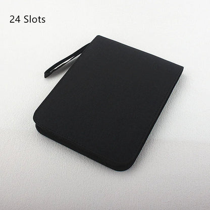 48 Slots Fountain Pen Case Pencil Case Pouch Bag Canvas Case for 10/24/ Pens Black, Blue, Gray