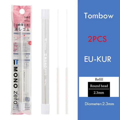 Tombow Mono Zero Eraser Precision Tip Pen-Style Mechanical Rubber Refillable Pen Sketch Drawing Correction Erasers Art Supplies