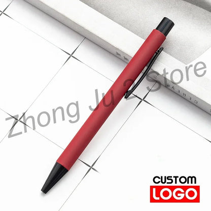 50pcs Metal Gift Advertising Pen Custom LOGO Student Stationery Office Ballpoint Pen Lettering Name Promotional Pen Wholesale