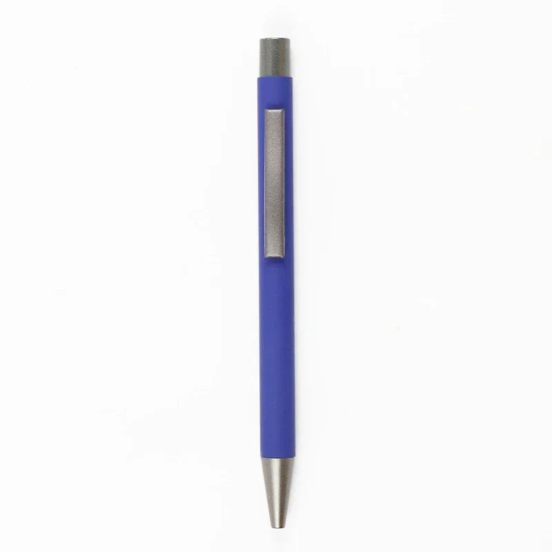 50pcs Metal Ballpoint Pen Advertising Pen Rubber Texture Custom Logo Text Engraving Laser Engraving Customizable Name Logo Pen