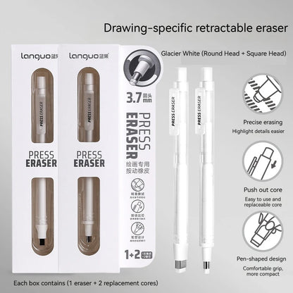 Push-Type Pencil Eraser For Manga Design Drawing Highlight Modeling Writing Painting Press Erasers Kids School Stationery Gifts