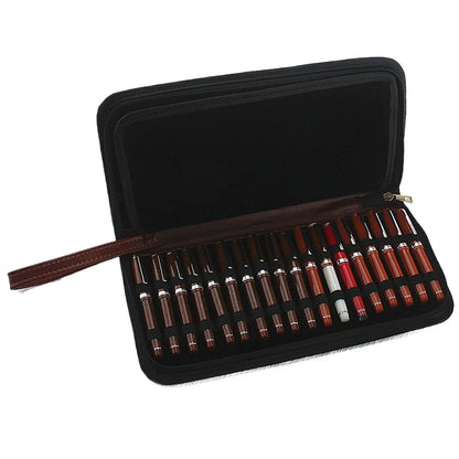 PU Leather Pen Storage Case for 10 24 36 48 Pens Waterproof Holder Organizer