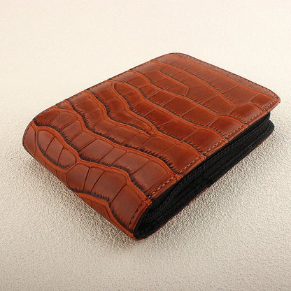 12 Slots Fountain Pen Retro Pen Pouch PU Leather Pencil Case for School Students Men Pencil Bag