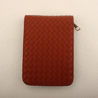 12 Slots Fountain Pen Retro Pen Pouch PU Leather Pencil Case for School Students Men Pencil Bag