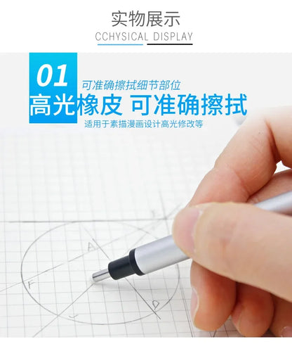 Tombow Mono Zero Eraser Precision Tip Pen-Style Mechanical Rubber Refillable Pen Sketch Drawing Correction Erasers Art Supplies